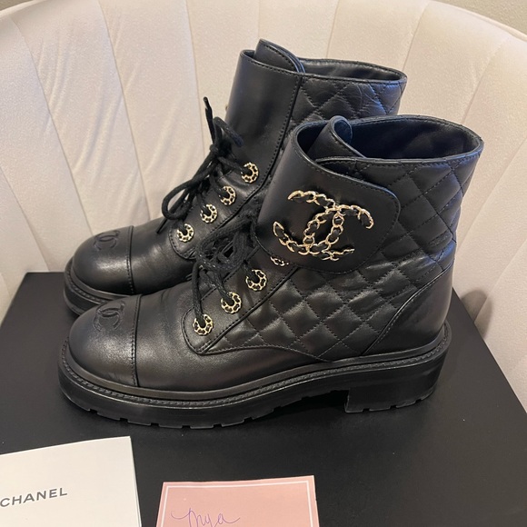 SOLD Chanel Brave Boot - Black CC size 38 - Picture 5 of 14